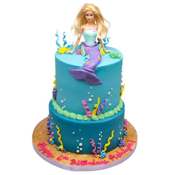 2 Tier Barbie Mermaid Under the Sea Cake