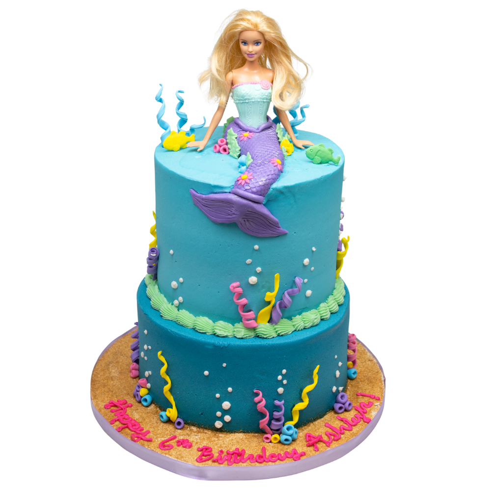 2 Tier Barbie Mermaid Under the Sea Cake