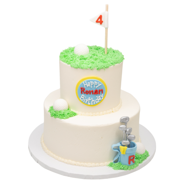2 Tier Golf Bag & Green Cake
