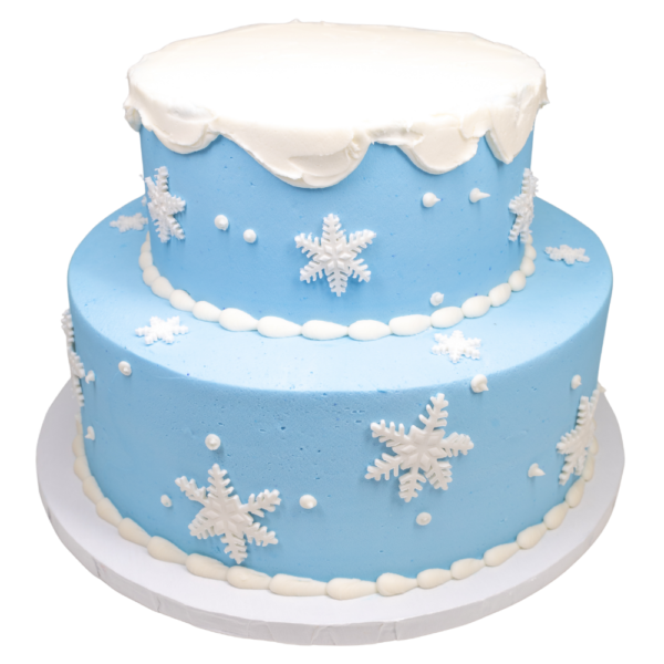 2 Tier Snowcap Snowflake Cake