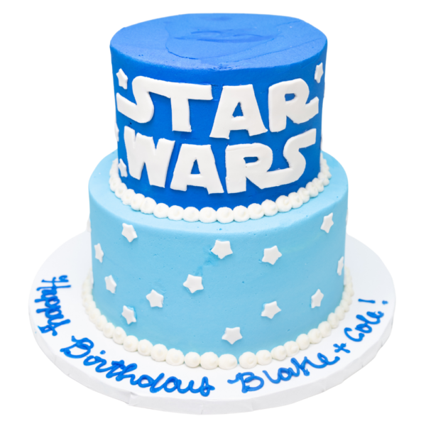 2 Tier STAR WARS Stars Cake