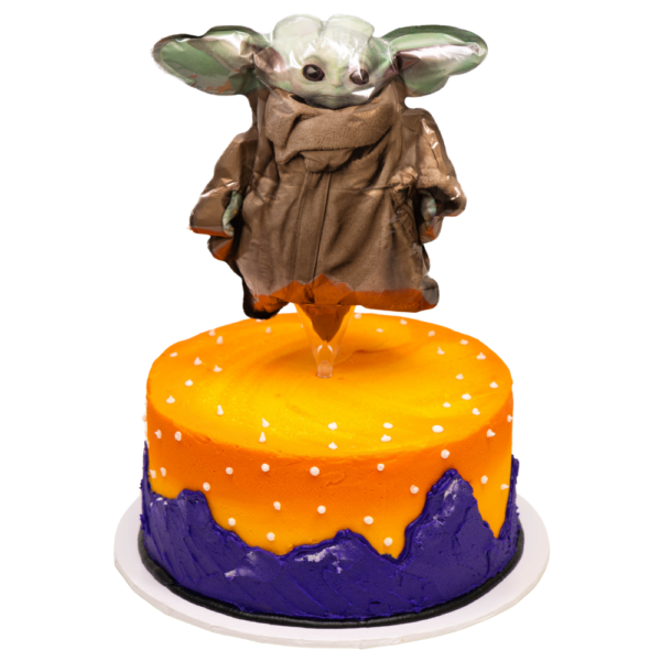 Baby Yoda Balloon Topper Cake