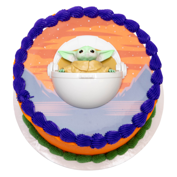 Baby Yoda Toy Topper Cake