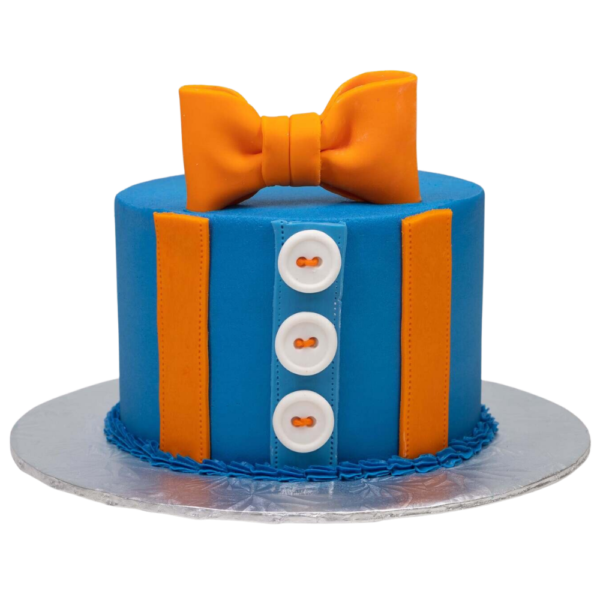 Blippi Bow Tie and Suspenders Cake