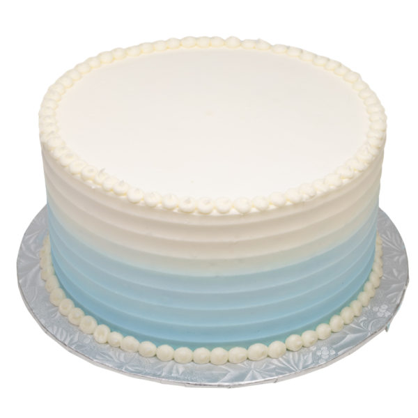 Blue Ombre Ridged Cake