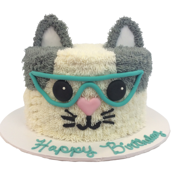 Cat Face with Glasses Cake