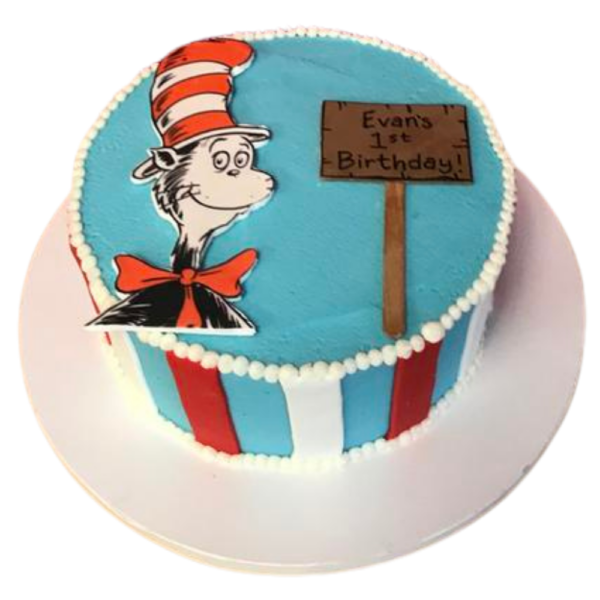 Cat in the Hat Striped Cake
