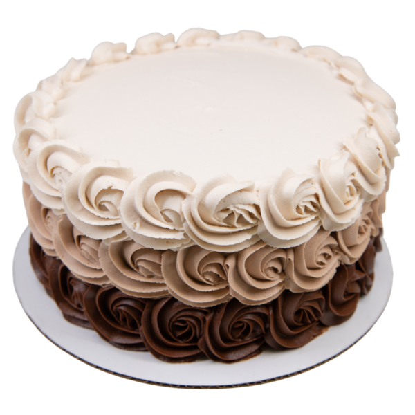 Chocolate Ombre Rosette Cake