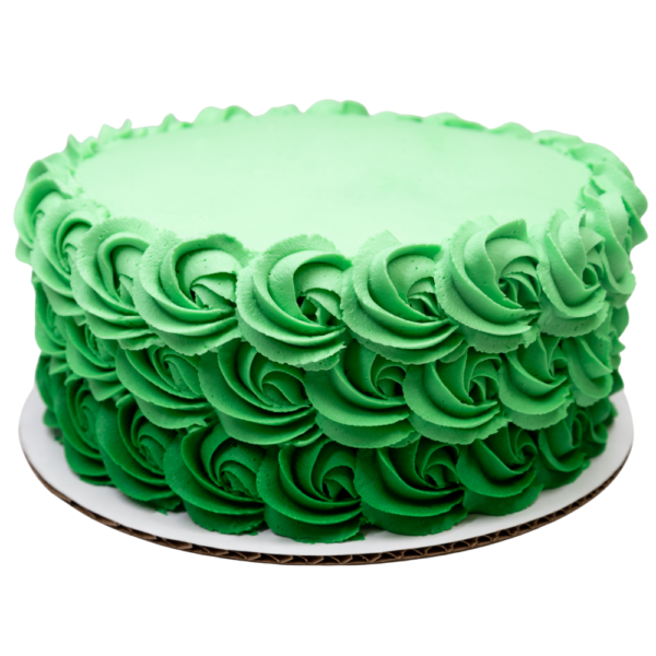 Green Ombre Rosette Cake