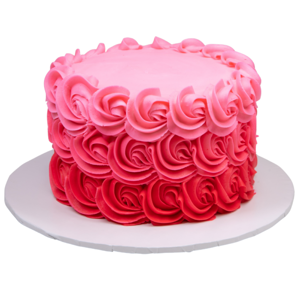 Pink Ombre Rosette Cake