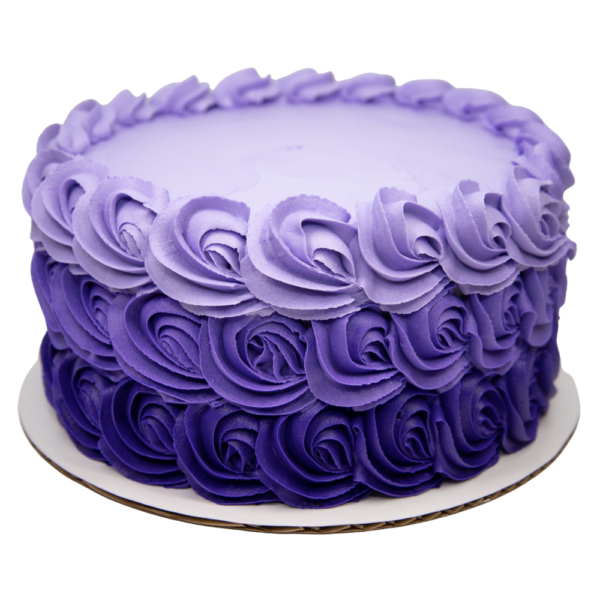 Purple Ombre Rosette Cake