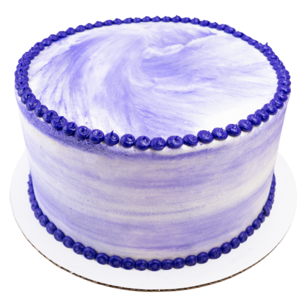 Purple on White Swirl Cake