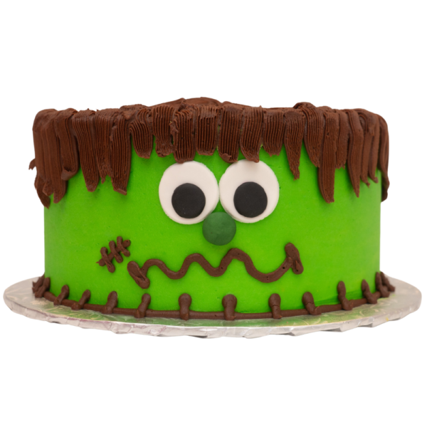 Green Monster Face Cake