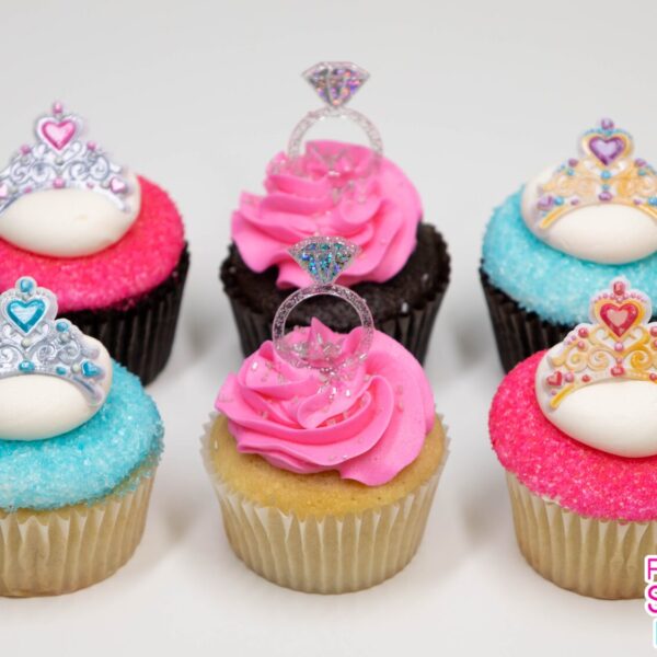 Princess Theme Cupcakes, Quantity: 6 Cupcakes