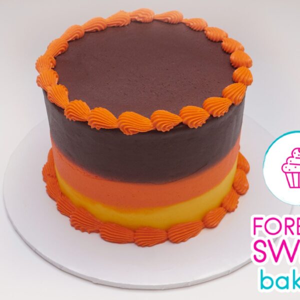 Fall Color Stripe Cake