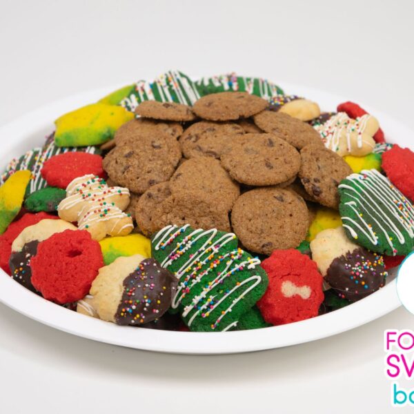 Holiday Butter Cookies and Mini Chocolate Chip Cookie Tray