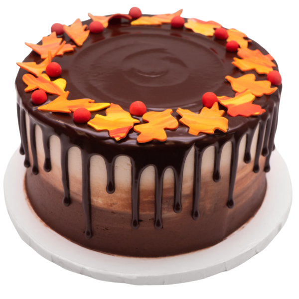 Autumn Leaves Drip Cake