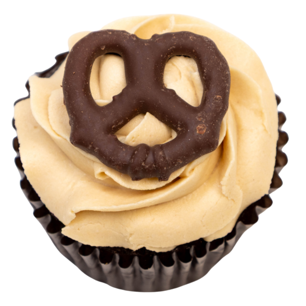 Chocolate Caramel Salted Pretzel Cupcake