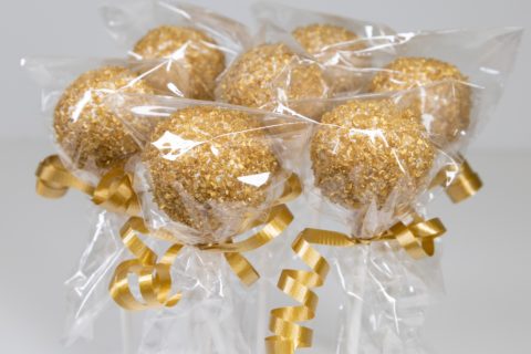 4x3 gold sugar cake pops